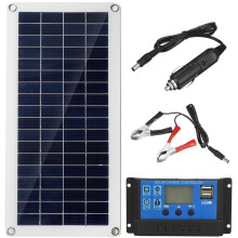 40W 12V Kit Pannello Solare Controllore di Carica Batteria 60A/100A per Campeggio RV Carovana Barca