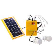Kit generatore di energia solare con pannello solare caricatore USB 5V sistema per esterni con 2 lampadine LED.