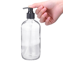 250 ml/500 ml klare Glasflasche mit Sprühkopf Emulsionspumpe für ätherische Öle und Wasser