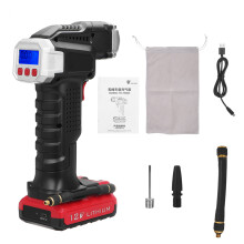Inflatore di pneumatici con display LCD pompa per pneumatici auto compressore d'aria 12V DC 120W 150PSI con luce LED.