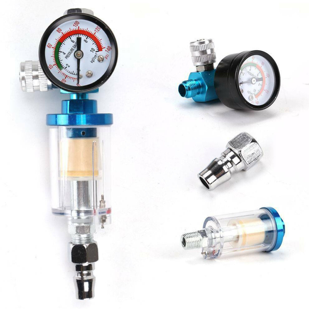 Air Pressure Regulator Gauge Spray Tool Water Trap Oil Filter Separator Valve 6443188602033