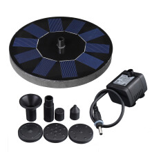7 V 1. 4 W Solarbetriebene Schwimmende Vogelbad Wasserbrunnenpumpe LED Teich Pool Dekoration