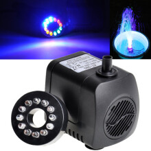 800L/H 210 GPH Dompelpomp Voor Aquarium Vissentank Vijver Fontein Met 12 LED Lichten