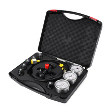 400Bar 6000Psi Drukmeters Testkit Manometer Set Hydraulische Accumulator Stikstof Oplaad Vulgas Ventiel Vijf Type Adapter
