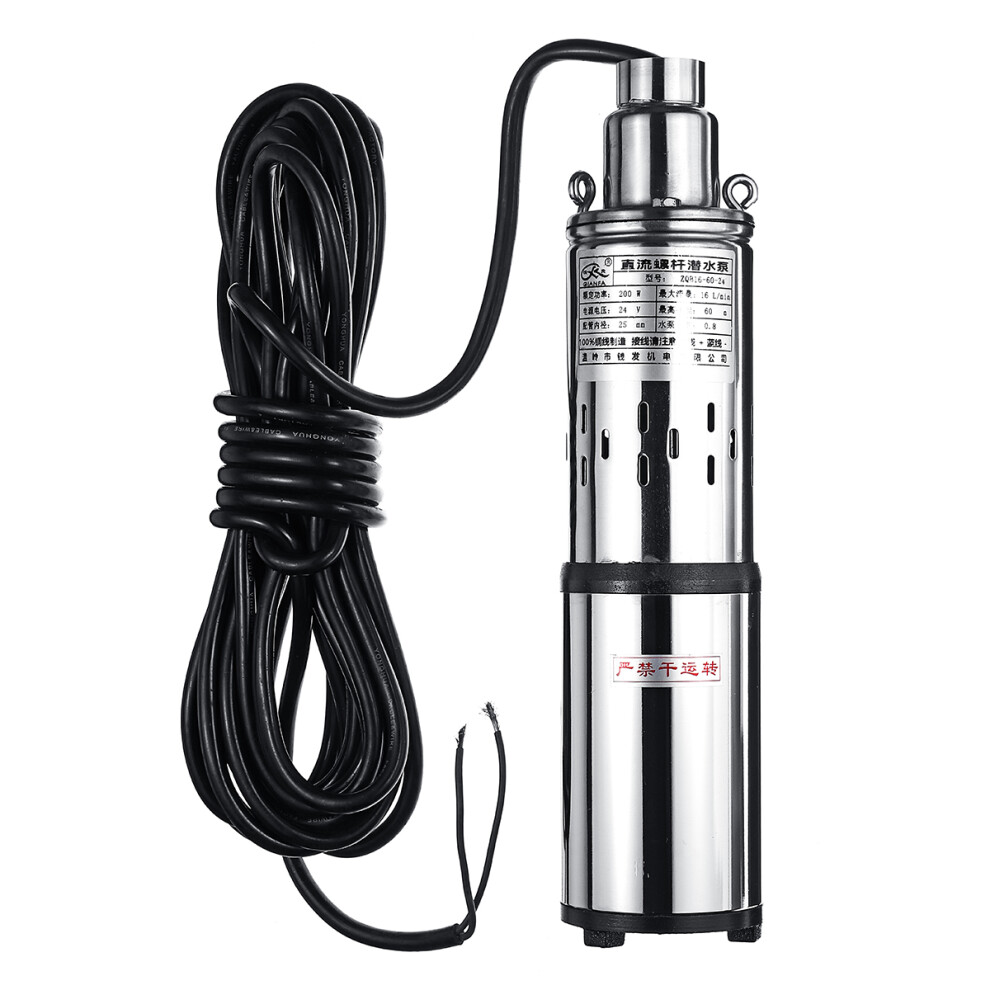 200W/280W Ultra Quiet 24V/48V Lift 60M 16L/Min Submersible Solar Water Pump Deep Well 300743163582