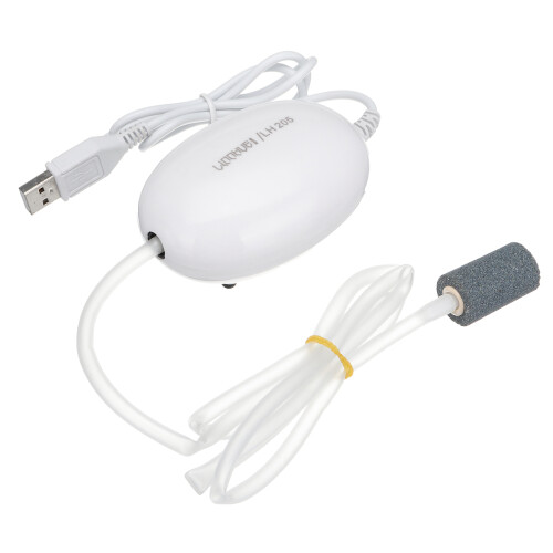 Pompa d'aria per acquario Power Fish con singolo/doppio foro e cavo USB 2