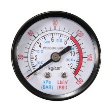 Bar Luchtdrukmeter 13mm 1/4 BSP Draad 0 - 180 PSI 0 - 12 Manometer Dubbele Schaal Voor Luchtcompressor