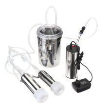 2L Macchina da mungere electric in steel inossidabile 220V per mucche con teste doppie aggiornate
