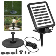 7V 1.5W Zonnepaneel Aangedreven Pomp Vogelbad Fontein Waterpomp Voor Tuin Nacht Vijver Zwembad