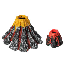Pompa di ossigeno a forma di vulcano per acquario decorazione in pietra per bolle d'aria nel serbatoio per pesci.