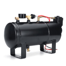 180 PSI Compressore d'aria pesante 12V per veicoli gonfiatore di pneumatici con manometro kit serbatoio a tromba da 4 litri per camion e auto