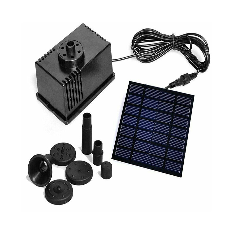 7V/1.5W Solar Panel Powered Water Pond Pump 6V/1.1W Home Garden Submersible Floating Fountains Pump
