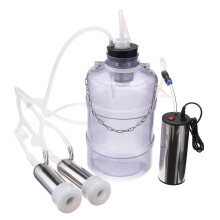 2/3/5 L Elektrische Melkmaschine Kuh Ziegenmelker Dual Verbesserter Kopf Verdickungspumpe Eimer