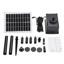 180 L/H Solarbrunnenpumpen - Kit Freistehendes 2 W Solarpanel Unterwasserpumpe Teich Fischbecken Vogelbad