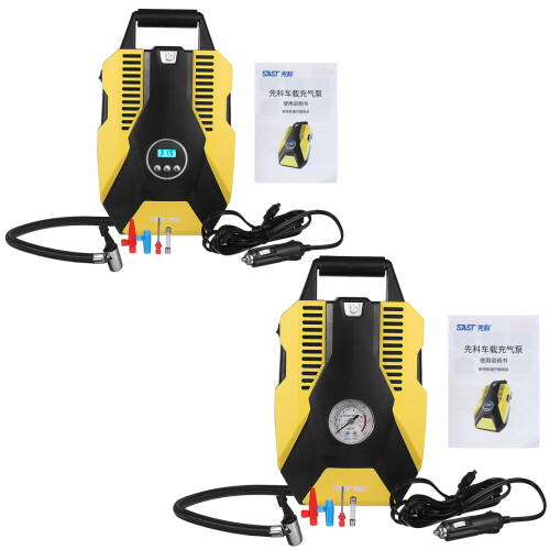 12V Draagbare Auto Luchtpomp Oplaadbare Snap - inflating Pomp met Noodlicht