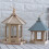 Wooden Bird House Feeder Frame Bird Cage Net for Feeding Tool 7