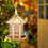 Wooden Bird House Feeder Frame Bird Cage Net for Feeding Tool 5