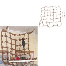 Giochi per uccelli pappagallo in rete gabbia scala da arrampicata altalena corda appesa gancio per ara.