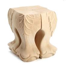 4Pezzi Stile Europeo Supporto in wood Massello Intagliato Gambe per Mobile