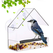 Plastik Transparente Vogel Wildsittich Futterspender Vogel Hängendes Futterwerkzeug für Garten Hof Dekoration