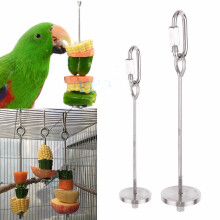 12/20Cm RVS Kleine Papegaai Speelgoed Kabob Voedselstok Scooter Fruit