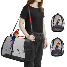 Outdoor-Vogel-Schultertaschen Tragbare Papagei-Tragekäfig Haustier Atmungsaktive Raum Haustiertrage Tasche