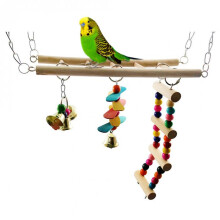 Houten Trappen Schommel Ladder Vogels Papegaaien Brug Klim Kleurige Kralen Huisdier Speelgoed
