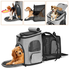 Haustiertrage-Rucksack Atmungsaktive Welpen-Reise-Tasche Schultertasche für Hunde und Katzen Outdoor Doppelseitiges Kissen