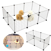 6/10 Paneele Faltbarer Haustier Welpen Spielplatz Käfig Zaun Hundehütte Bewegungsgehege Tierkäfig Ped Bett