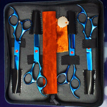 Set di 6 pezzi PetT forbici per tagliare i peli del cane set di toelettatura forbici professionali curve per capelli.