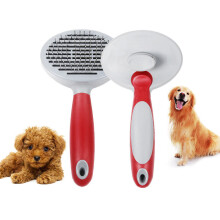 Pettine professionale per toelettatura di animali domestici rimozione pelo per cani e gatti spazzola massaggiante in steel inossidabile.