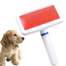 Spazzola per cani Pettine per cani Spazzola per peli lunghi Manico in plastic Spazzola per bathroom per cuccioli e gatti Pettine multifunzione