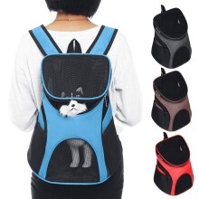 Draagbare Kat Hond Huisdier Dubbele Schouder Mesh Tas Rugzak Reisdrager Case Pouch
