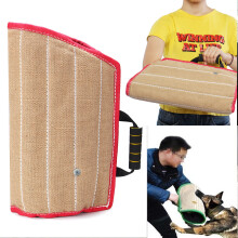 Jute Verstevigde Hondentrainingsarmmouw met Handvat Duurzaam Stabiele Hond Bijt Mouw Arm Bescherming Hondentrainingsaccessoires