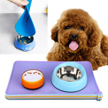 Siliconen honden placemat huisdier kat schaal voer water mat afneembaar huisdier blazen