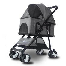 Hondenwagen Afneembaar Opvouwbaar Lichtgewicht Materiaal Kleine Middelgrote Teddy Kat Hond Buiten Reis Draagbare Wagen Kinderwagen