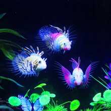 Decorazione per acquario artificiale con pesce scorpione che brilla al buio decorazioni con meduse per acquario.