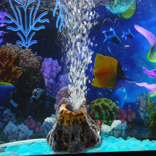 Vulkaanvorm Aquarium Vis Tank Decor Luchtpomp Luchtbelsteen Luchtpomp Aandrijving Vis Tank Decoraties