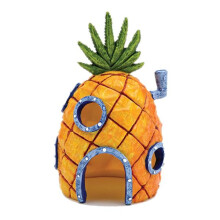 Decorazione per acquario Yani ornamento per la casa a forma di ananas decorazione per acquario rifugio per pesci casa in pietra.