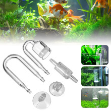 Diffusore di CO2 per acquario pesci valvola di non ritorno tubo di glass a forma di U kit con ventosa per serbatoio