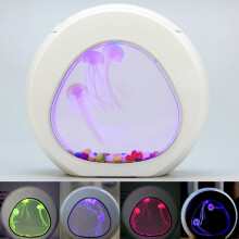 Acquario con pesci lampade a LED medusa luminosa a 7 colori decorazione per scrivania domestica