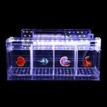 Acrylic Transparent Betta Fish Tank Mini Desktop Aquarium Filter Breeding Box A