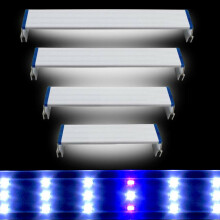 Illuminazione per acquari Super Slim LED Luce per piante acquatiche 20-60CM Estensibile Lampada a clip impermeabile per acquario Luce blue e bianc