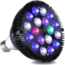 18W Luce LED per Acquario Luce LED per Acquario Lampadina per Serbatoio di Pesci con Spettro Completo a 6 Bande per la Crescita di Piante in Acqu