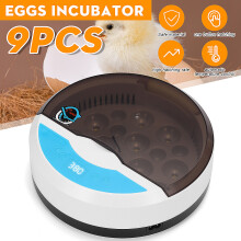 Digitale Automatische Incubator 9 Eieren Kippen LED Licht Broeder Temperatuur Incubator