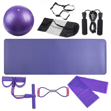 8 - delige fitness oefentools set yoga bal mat springtouw weerstandsband set
