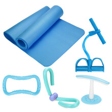5 - delige yoga matten set met pedaalspanningstouw yoga ring binnenoefening fitnesskit