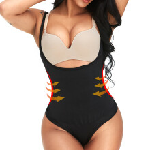 Damen Unterbrust Korsett Taillentrainer Cincher Body Shaper Weste Verstellbarer Offener Bustier Bodysuit Fester Bauchkontrolle