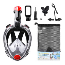 CAMTOA Vouwbaar 180 Volledige Gezicht Snorkelmasker Anti - fog Duikademhalingsmasker met Afneembare Camera Stand Netzak