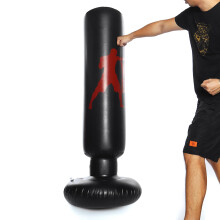 160 cm PVC faltbarer aufblasbarer Boxsack für stehendes Heimtraining Fitness - Trainingsgerät mit Fußluftpumpe